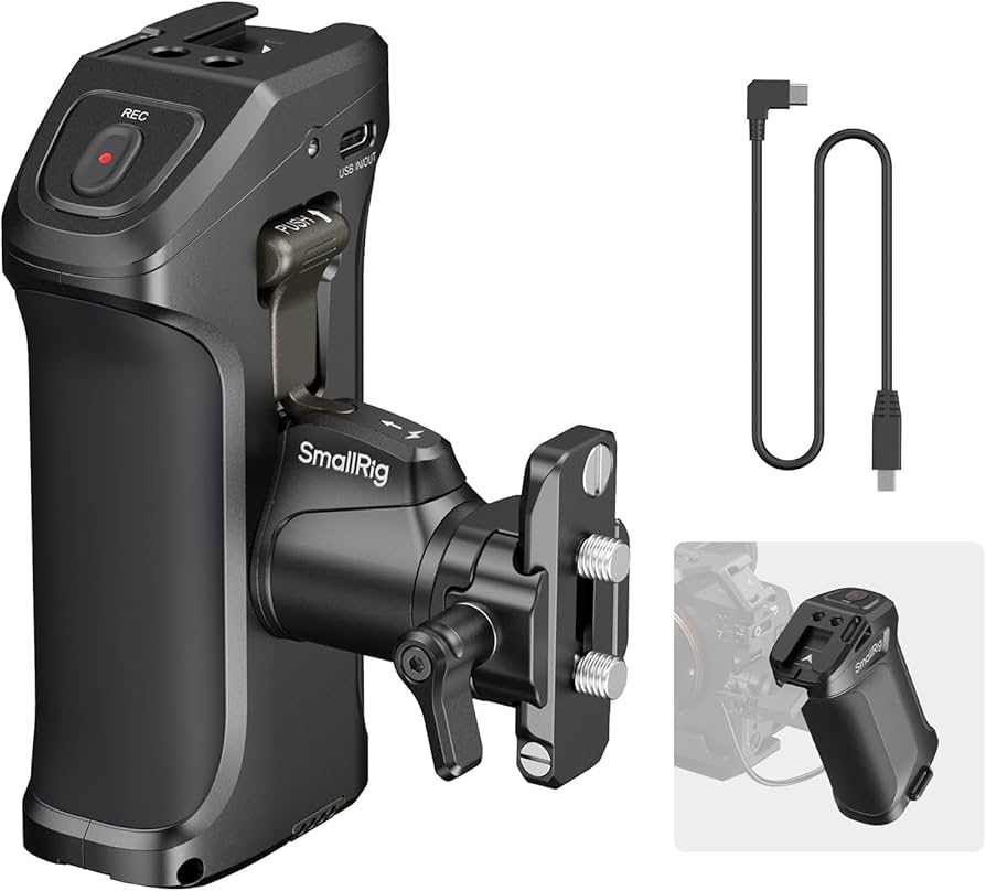 Amazon.com : SmallRig Rotating Side Handle with Trigger REC for